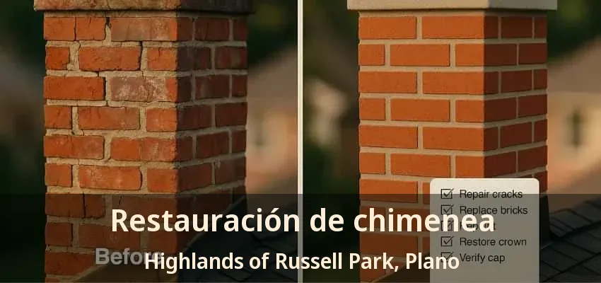 Restauración de chimenea Highlands of Russell Park, Plano - TX Restauración de chimenea Highlands of Russell Park, Plano - TX