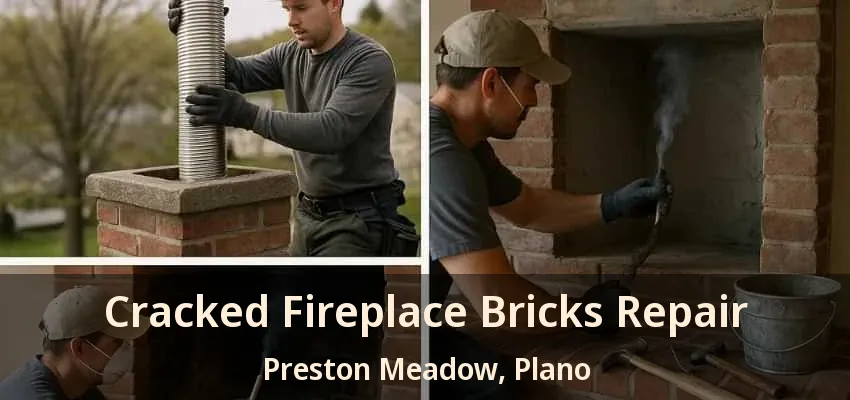 Cracked Fireplace Bricks Repair Preston Meadow, Plano - TX Cracked Fireplace Bricks Repair Preston Meadow, Plano - TX