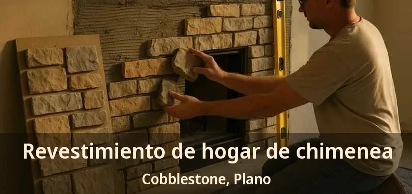 Revestimiento de hogar de chimenea Cobblestone, Plano - TX