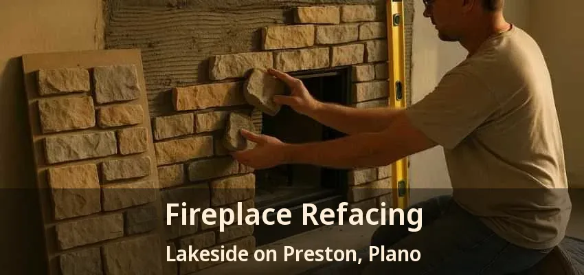Fireplace Refacing Lakeside on Preston, Plano - TX Fireplace Refacing Lakeside on Preston, Plano - TX